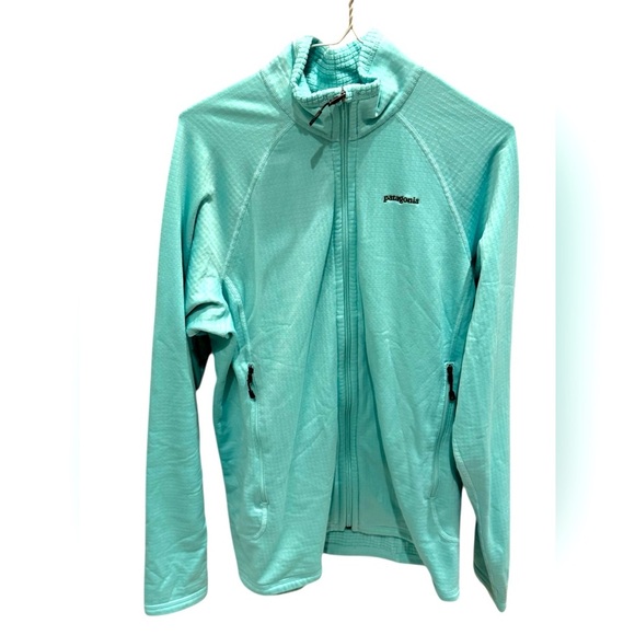 Patagonia Polartec Blue Full Zip Hiking Outdoor Fleece Jacket Size XL - Picture 1 of 3